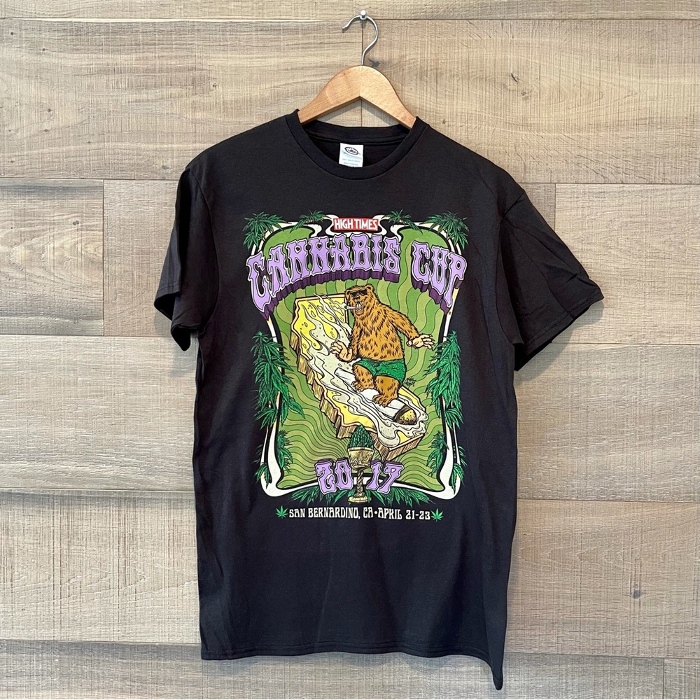 2017 High Times Cannabis Cup San Bernardino Black T-shirt M